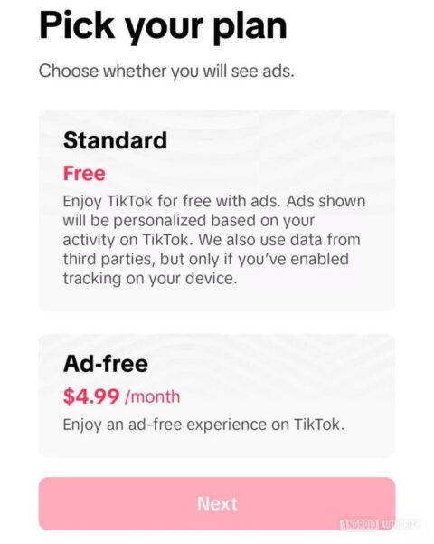 TikTok might begin testing $4.99 ad-free subscription tier