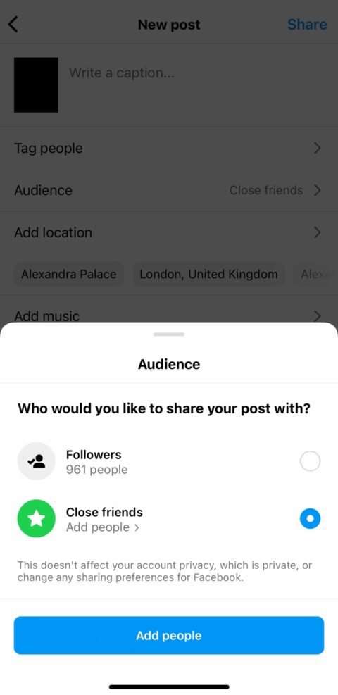 Instagram now lets you share Reels and posts with just close friends