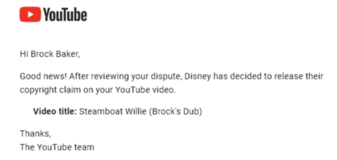 Disney retracts ‘Steamboat Willie’ YouTube copyright claim now that it’s public domain