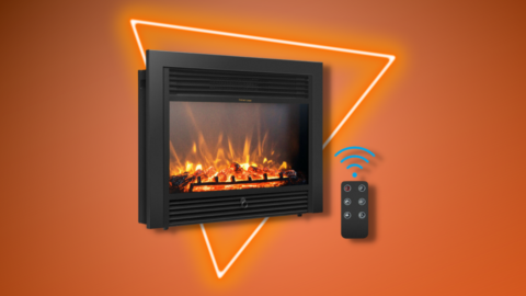 Get an electric fireplace insert with remote for $165