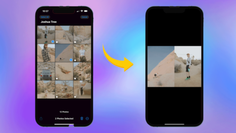 How to combine photos on an iPhone