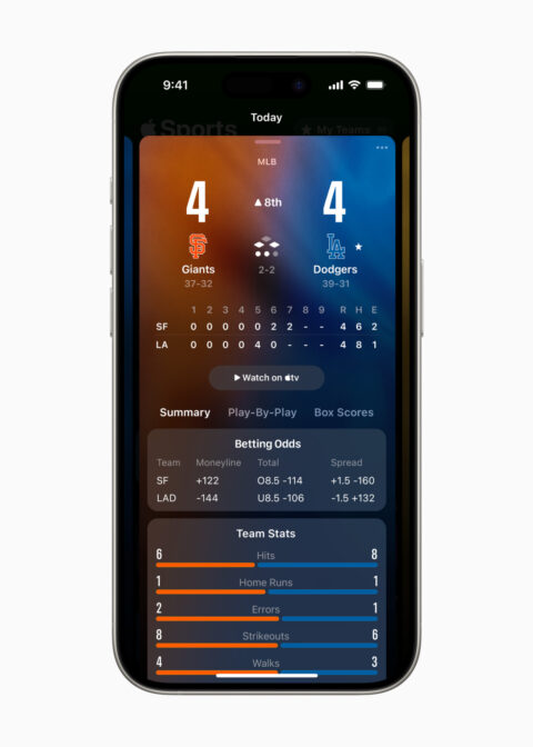 Apple Sports is a new, free app that lets you track scores and stats