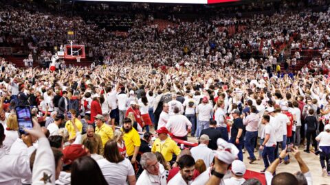 How NCAA Division I conferences contend with court storming