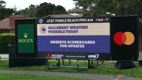 Pebble Beach final round postponed to Monday due to weather