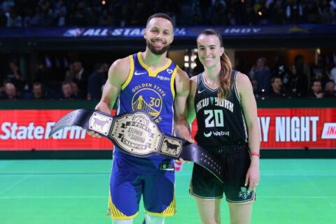 Stephen Curry beats Sabrina Ionescu by 3 in All-Star shootout