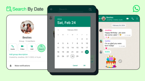 WhatsApp now lets you search conversations by date on Android