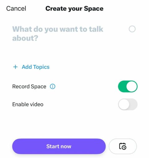 X launches live video for Spaces