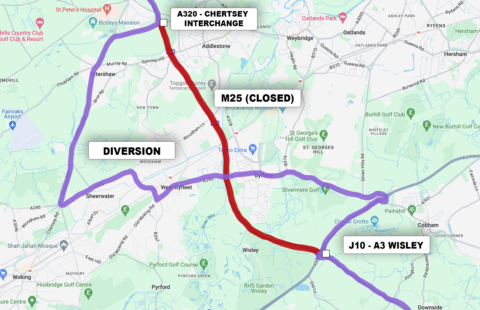 Drivers to be affected as M25 section set to close this weekend
