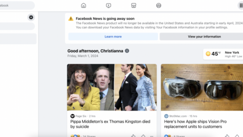 Facebook is getting rid of the News tab to focus on Reels