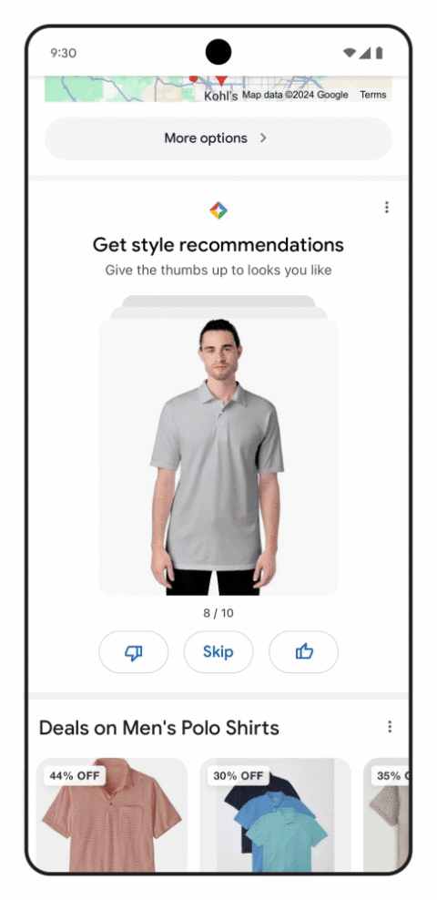 Google will let you swipe right or swipe left on clothes to get better fashion recommendations