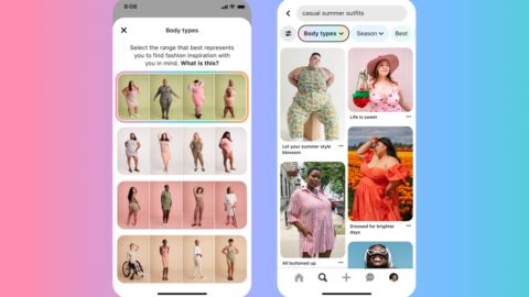 Pinterest’s body type search helps users find more size-inclusive results