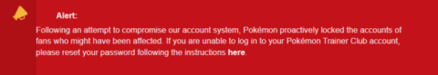 Pokemon resets some users passwords after hacking attempts