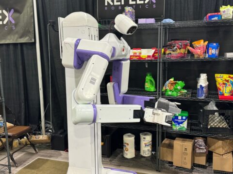 Reflex Robotics’ wheeled humanoid is here to grab you a snack