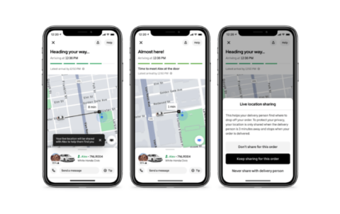 Uber Eats’ new live location sharing feature helps couriers deliver food to users in hard-to-find locations
