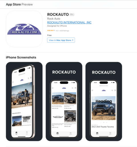 Despite complaints, Apple hasn’t yet removed an obviously fake app pretending to be RockAuto