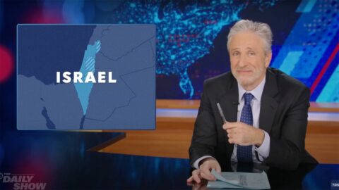 Jon Stewart uses the solar eclipse to talk about the war in Gaza on ‘The Daily Show’