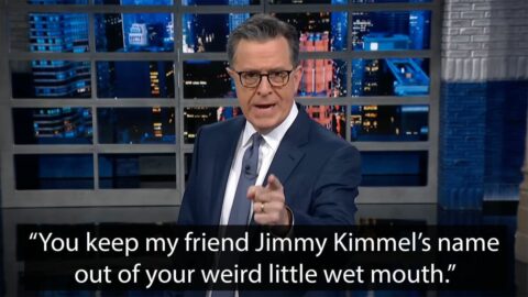 Stephen Colbert defends Jimmy Kimmel after Trump’s rambling Truth Social tirade
