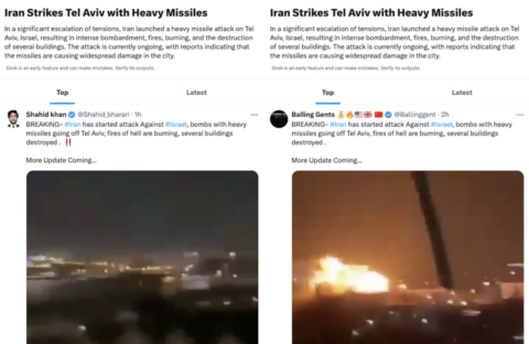 X’s AI chatbot Grok made up a fake trending headline about Iran attacking Israel