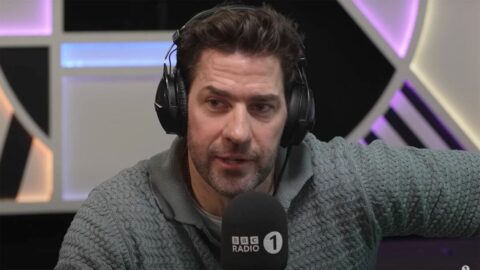John Krasinski proves to radio callers he knows the difference between real and imaginary friends