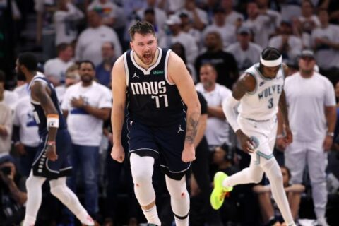 Luka Doncic, Kyrie Irving lead Mavs past Timberwolves in Game 1
