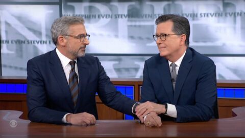 Stephen Colbert and Steve Carell revive argumentative ‘Daily Show’ segment