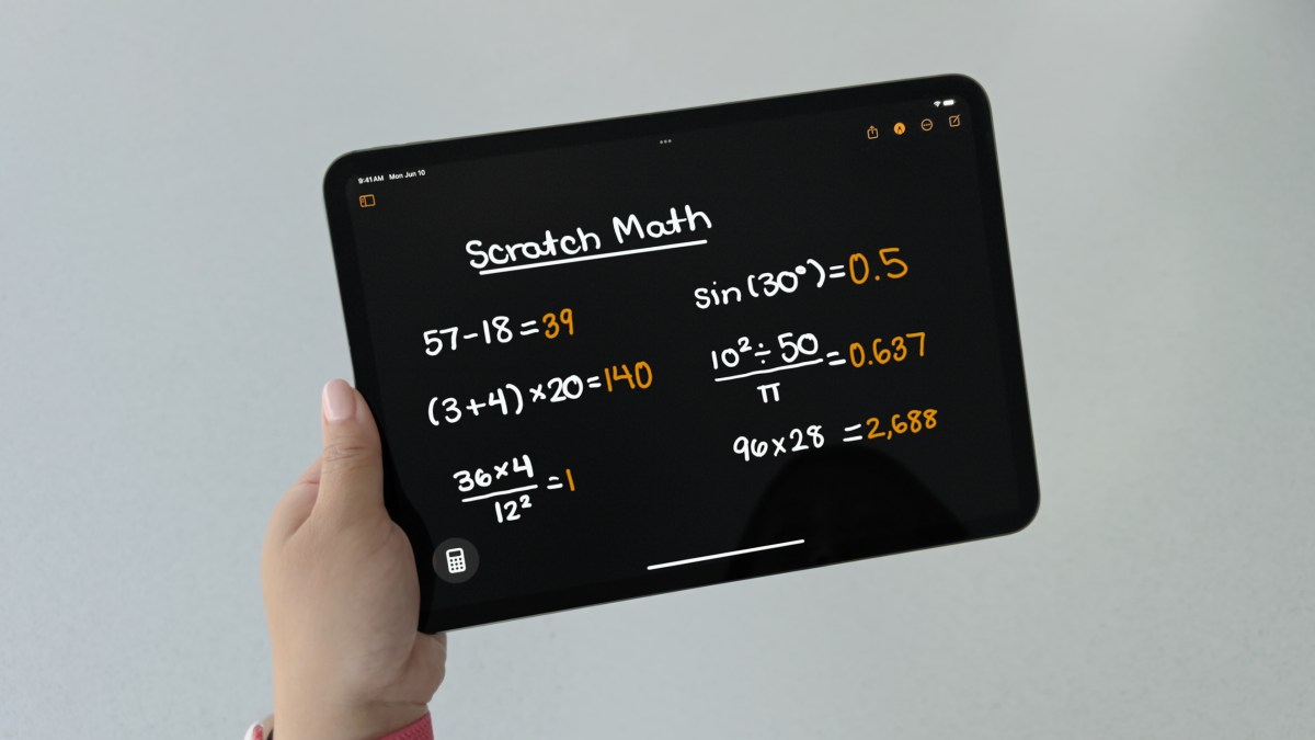 Calculator for iPad does the math for you