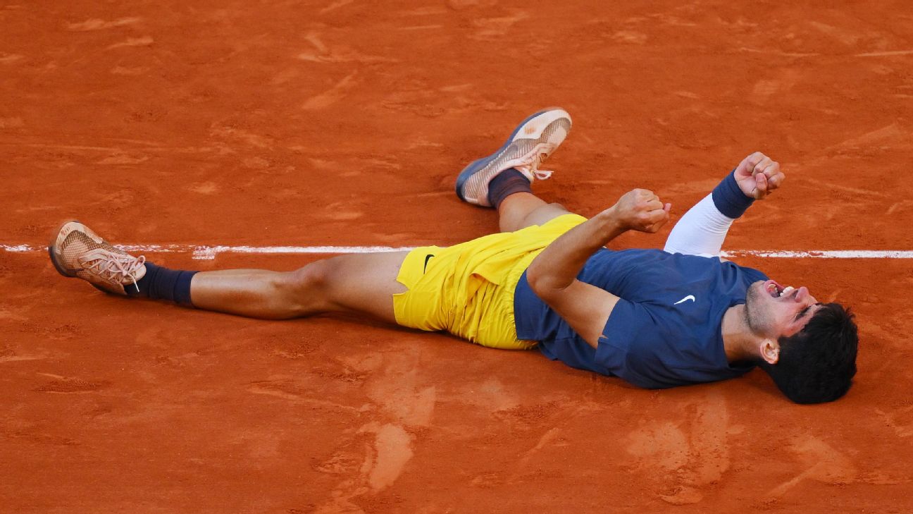 Carlos Alcaraz outlasts Alexander Zverev to win French Open