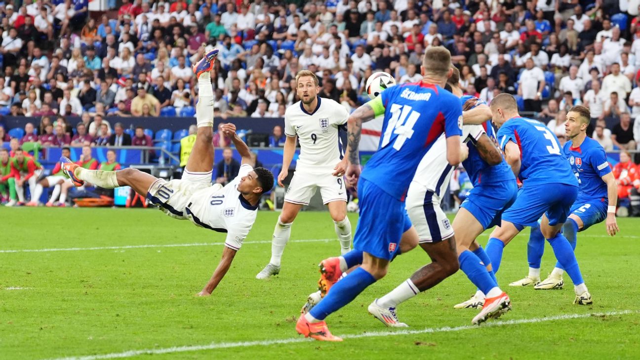 Euro 2024 updates: Bellingham moment of magic saves England