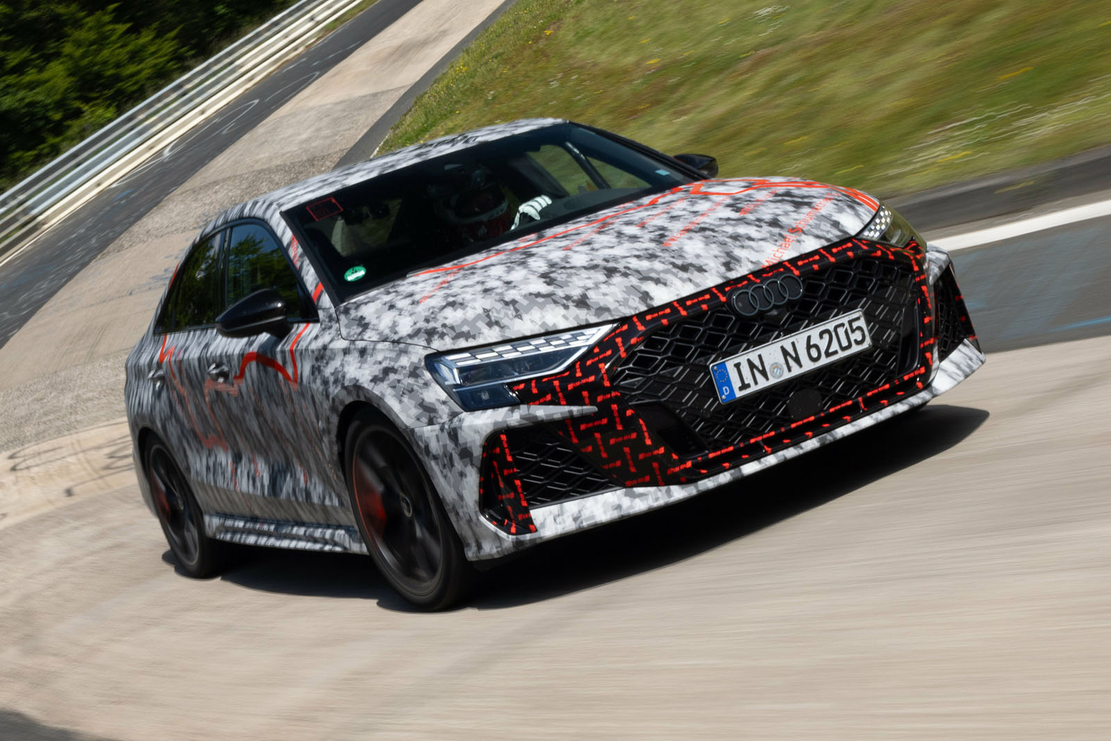 First pictures of facelifted Audi RS3 as it claims Nürburgring record