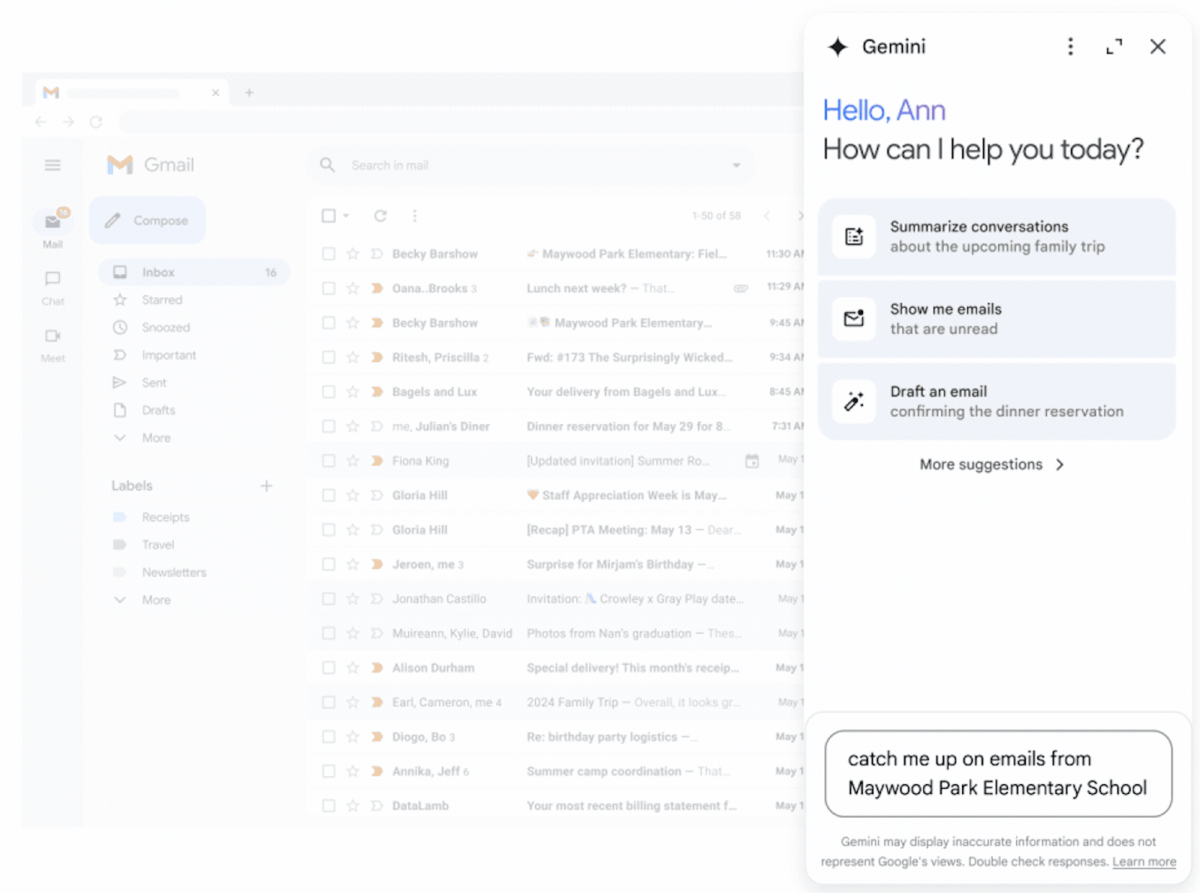 Google brings its Gemini AI to Gmail to help you write and summarize emails