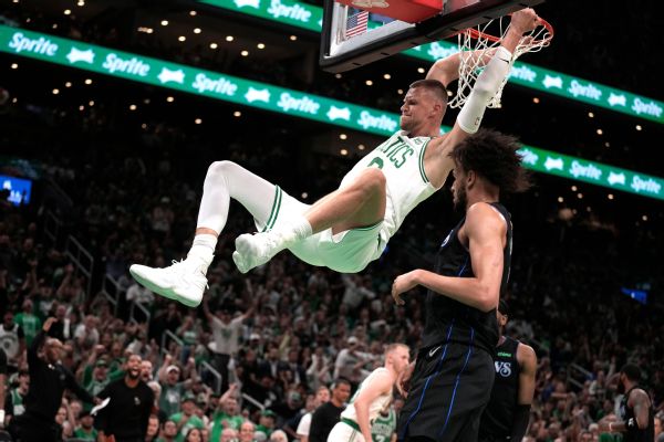 Kristaps Porzingis’ return sparks Celtics in Game 1 of NBA Finals