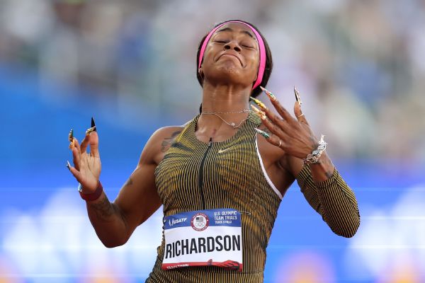 Sha’Carri Richardson wins 100 final to make U.S. Olympic team