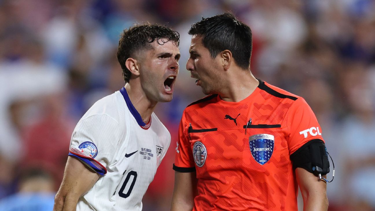 Copa América: USA captain Pulisic ‘can’t accept’ ref’s calls